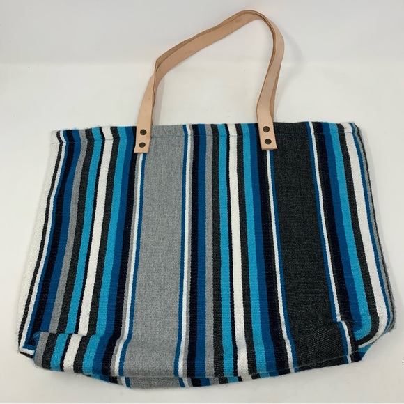 Rodan + Fields Large Striped Textile Tote Bag - Picture 1 of 4